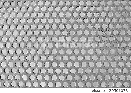 Background of Matalic Silver Perforated Grid 29501078