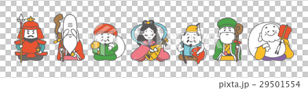 七福神 かわいい イラストのイラスト素材