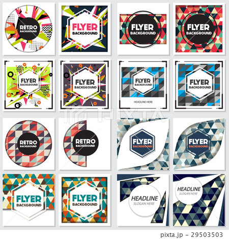 Low Poly Flyer style background Design Template 29503503