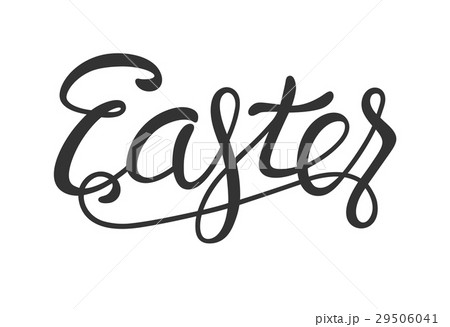 Easter Lettering Black Isolated on White 29506041