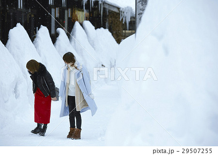 女子旅 雪景色の温泉 女子旅 雪景色の温泉 29507255