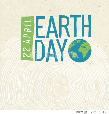 Earth Day Poster. Tree rings and Earth Day logo  29508015