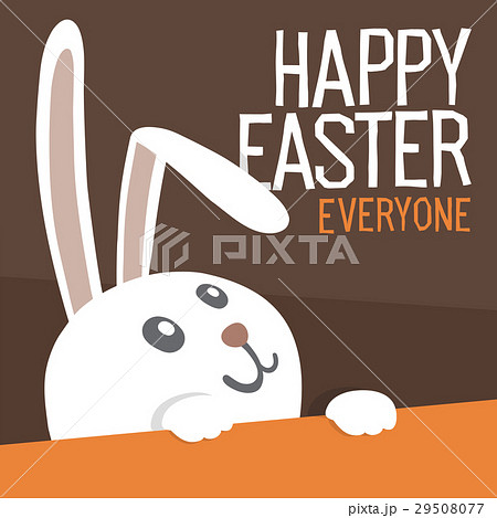 Happy Easter Everyone. Easter Bunny. Vector  29508077