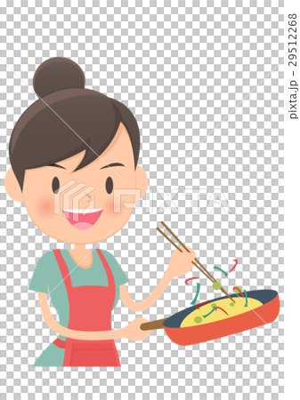 Asian lady in cooking apron Asian lady in cooking apron 29512268