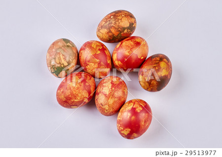 Colored eggs on white background. Colored eggs on white background. 29513977