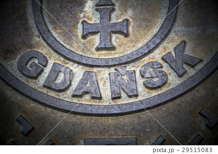 Gdansk weathered metal sign in northern Poland Gdansk weathered metal sign in northern Poland 29515083
