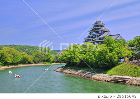旭川と新緑の岡山城 29515645