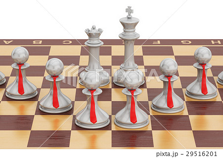 Chess, tactical and strategy concept. 3D rendering 29516201