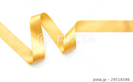 golden ribbon border isolated on white 29518386