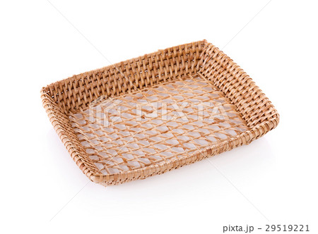 vintage weave wicker basket isolated on white vintage weave wicker basket isolated on white 29519221