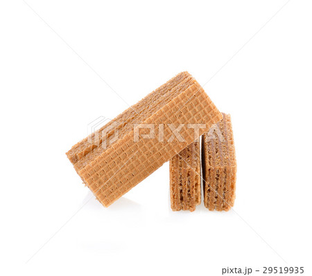 wafer cream on white background 29519935