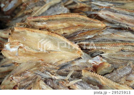 dried fish for cooking in the market. dried fish for cooking in the market. 29525913