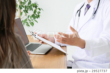 診察する医師と患者 29527737