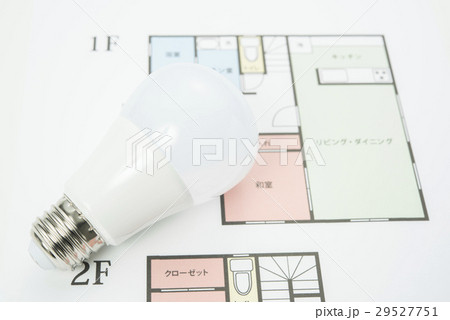 LED電球と住宅図面 LED電球と住宅図面 29527751