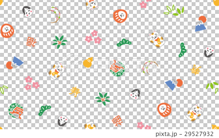 お正月　縁起物　パターン 29527932