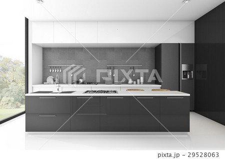 white modern white and metal kitchen 29528063