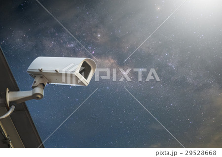 Security cctv surveillance camera on Star Fields Security cctv surveillance camera on Star Fields 29528668