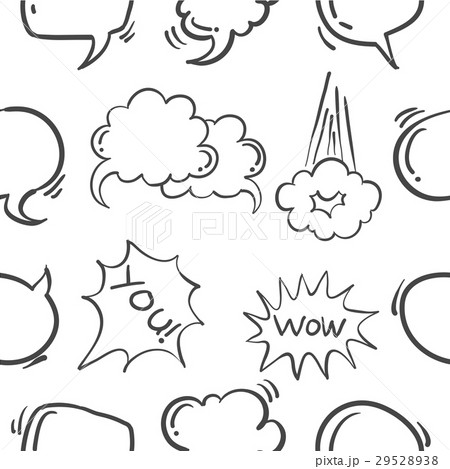 Doodle of text balloon style hand draw Doodle of text balloon style hand draw 29528938