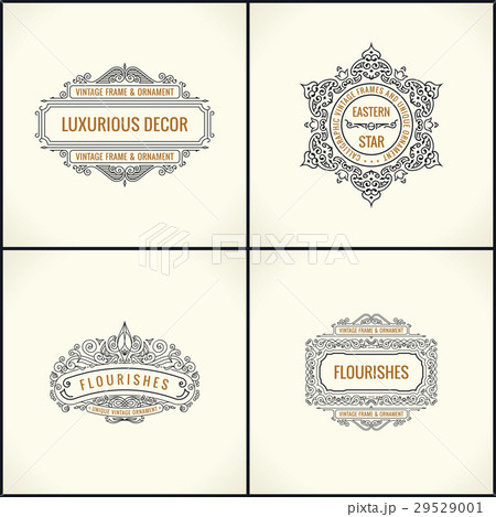 Vector Calligraphic Design elements. Vintage Vector Calligraphic Design elements. Vintage 29529001