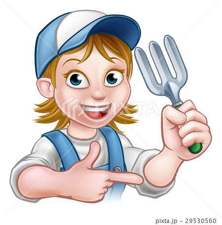 Woman Gardener Cartoon Character 29530560