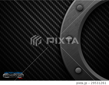 Vector black carbon fiber background metal ring 29531261