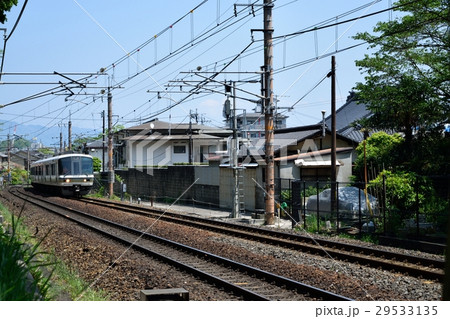京都　竹林の道の線路 29533135