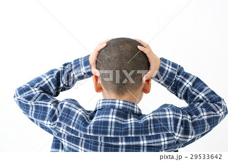 頭を抱える男の子 頭を抱える男の子 29533642