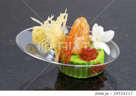 Mini canapes with elements of molecular cuisine on Mini canapes with elements of molecular cuisine on 29534217