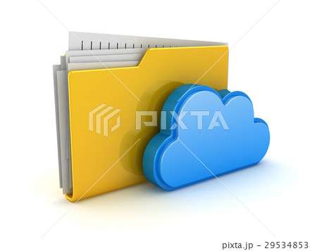 Cloud Computing with Yellow Folder 29534853