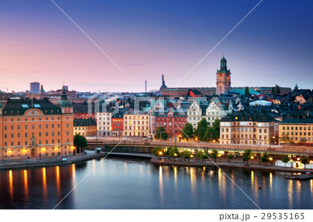 Stockholm at night in summer 29535165
