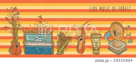 Vector bright illustration of live music Vector bright illustration of live music 29535904