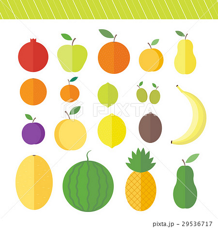 Flat vector elements for design fruits and berries 29536717