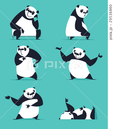 Set of Panda in various poses. 29536860