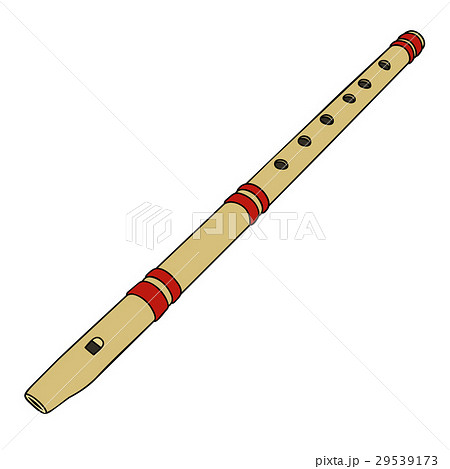 Simple Wooden Fluteのイラスト素材