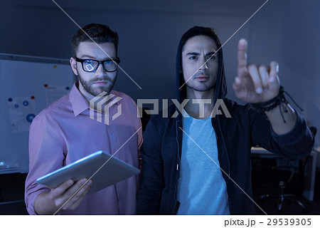 Smart professional IT men working with innovative 29539305