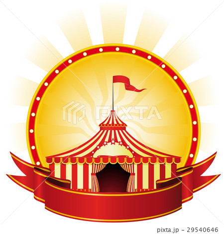 Advertising poster with banner and Big Top Circus 29540646