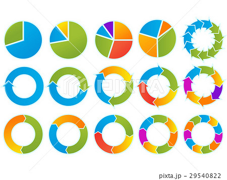 Set of Different arrow circles Set of Different arrow circles 29540822