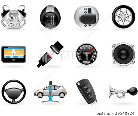 Car options, accessories and  features icon set 29540824