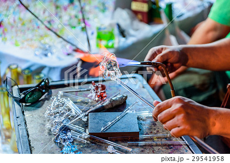 Glass blowing process . 29541958