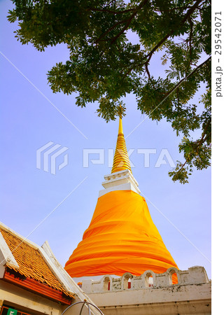 Pagoda or stupa cover by Buddhist monk's robe. Pagoda or stupa cover by Buddhist monk's robe. 29542071