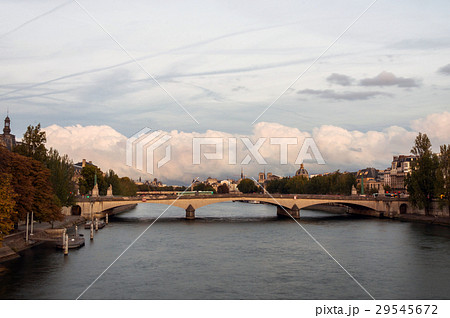 Seine river and bridge in Paris 29545672