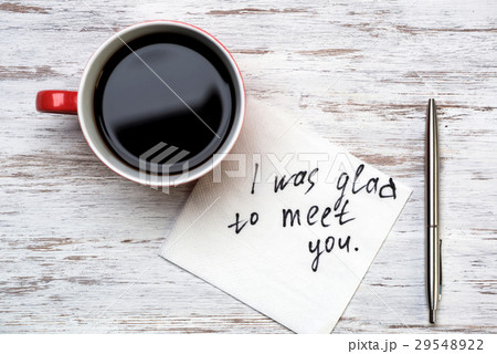 Romantic message written on napkin 29548922