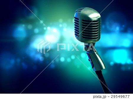 Microphone on stage Microphone on stage 29549677