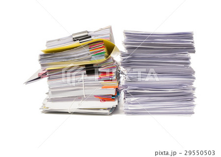 Stack of business papers isolated on white Stack of business papers isolated on white 29550503