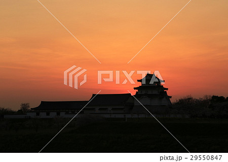 関宿城(せきやどじょう)夕景 関宿城(せきやどじょう)夕景 29550847