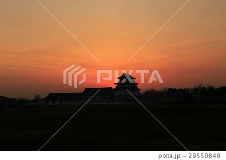 関宿城(せきやどじょう)夕景 関宿城(せきやどじょう)夕景 29550849