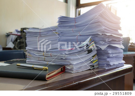 Business Concept, Pile of unfinished documents Business Concept, Pile of unfinished documents 29551809
