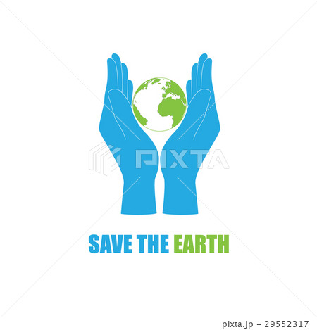 Save the earth icon logo graphic design 29552317