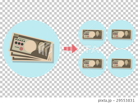 イラスト素材　お金　分割払い 29553831