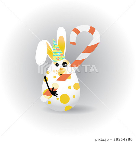 Easter Egg Rabbit Funny With Faces Illustrationのイラスト素材